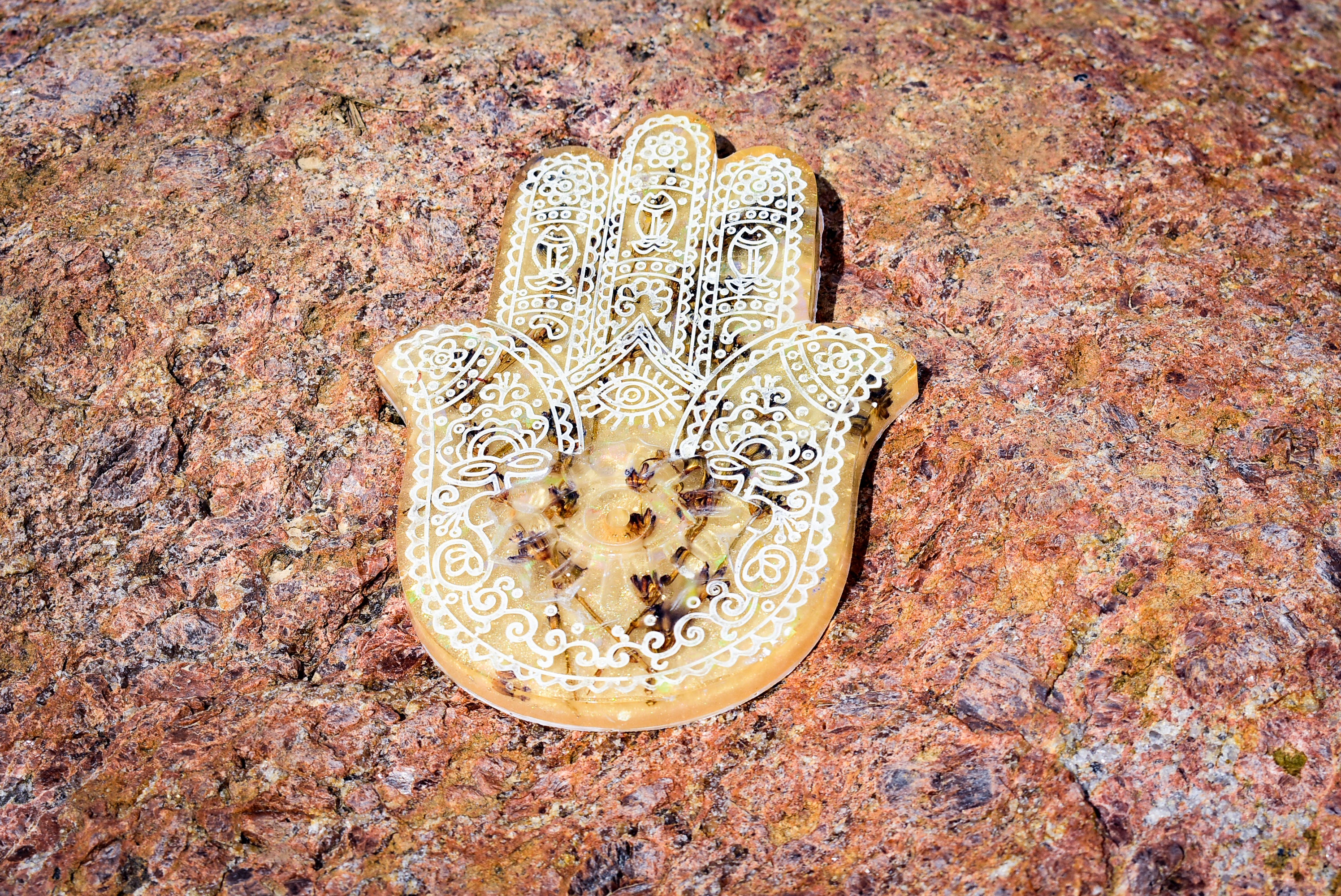 Lavendar Infused Hamsa Hand Incense Holder