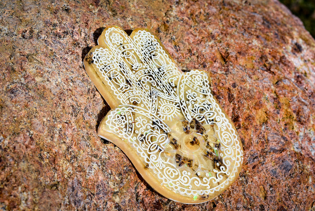 Lavendar Infused Hamsa Hand Incense Holder