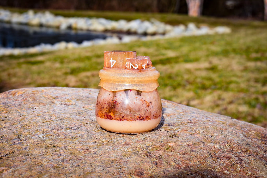 Rose Petal Dice Jar – Mini Resin Curio with RPG Dice