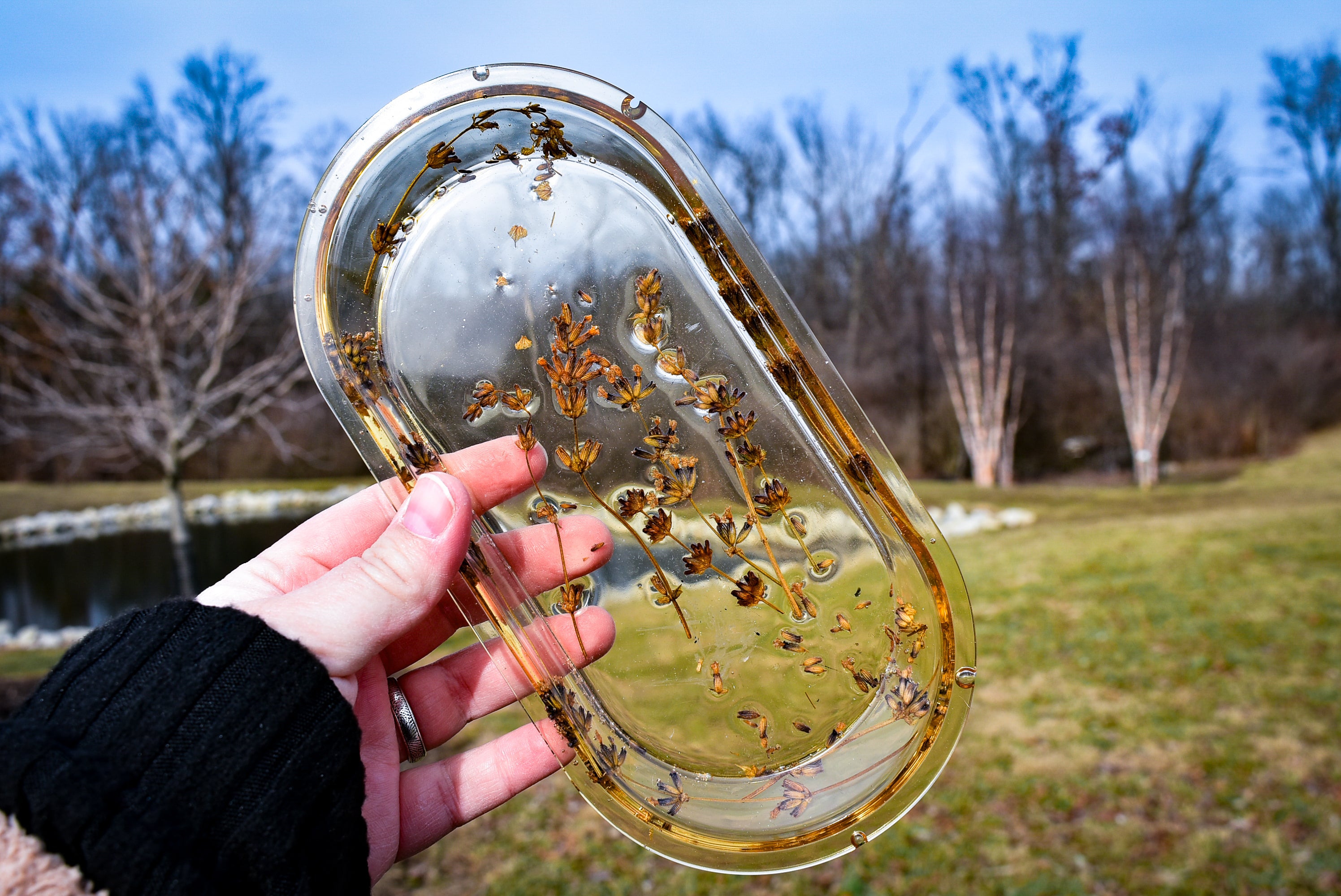Pressed Lavender Resin Tray – Botanical Catchall